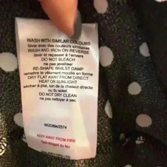 Wednesday's Girl Women's XL Black Polka Dot Knee Length Dress Casual - Picture 6 of 8